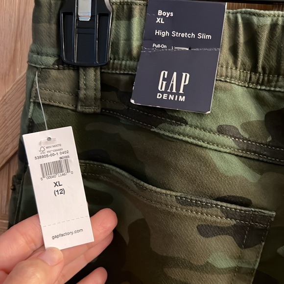 (12) GAP Denim Camo Stretch Slip-on Slim Leg Sits Below Waist Cozy washwell - Picture 8 of 10